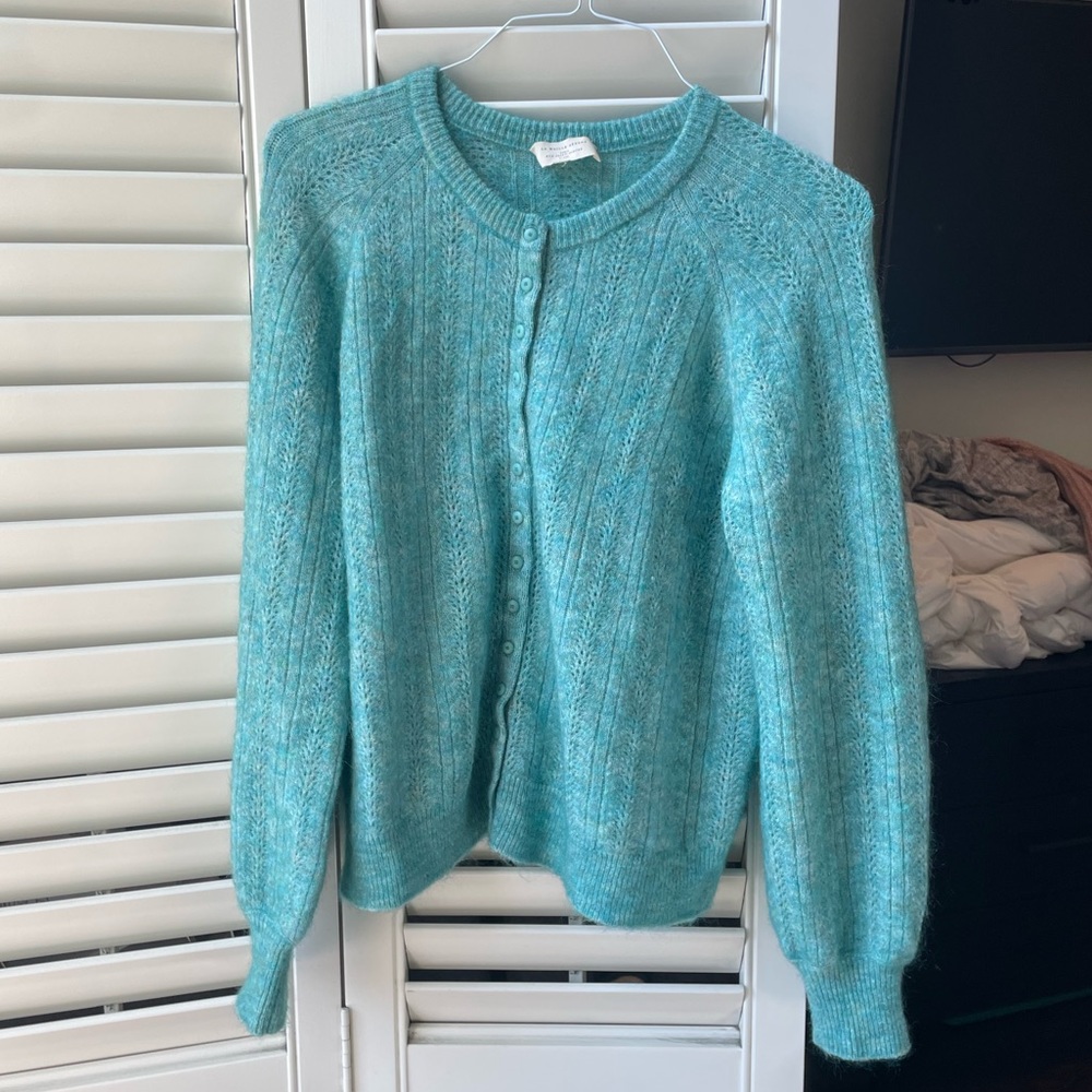 Sézane Turquoise Cardigan